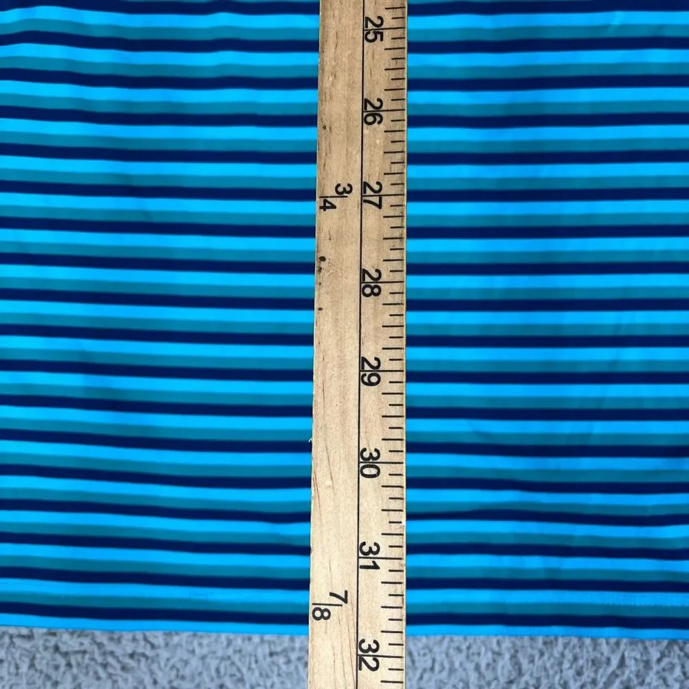 GREYSON Golf Polo XL Blue Green Black Stripe Performance B on Sleeve Wolf Logo - Picture 11 of 11